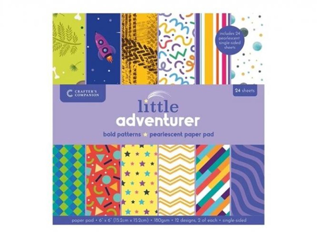 CC - Little Adventurer - Paperpad 15x15 cm - Bold Patterns